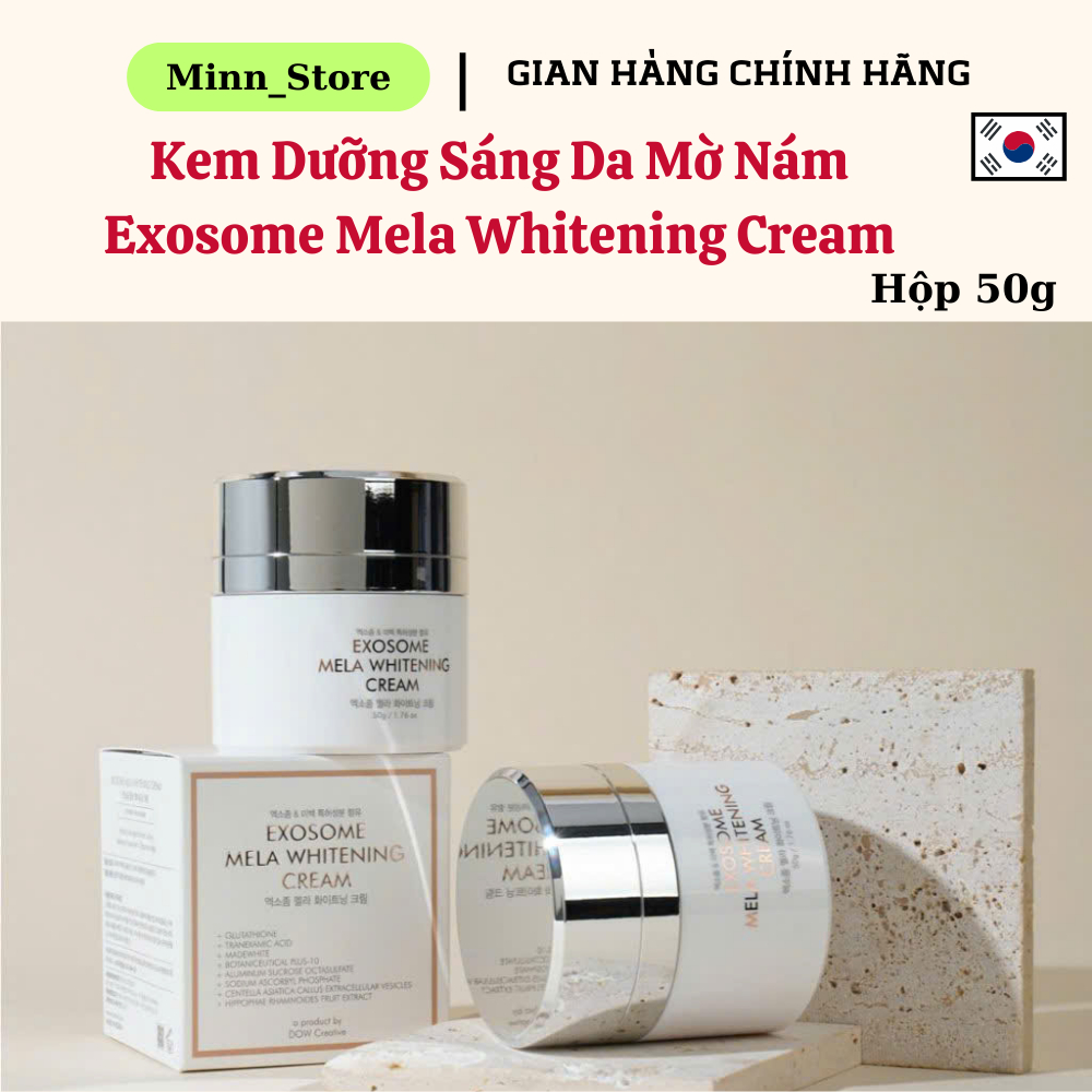 Kem Dưỡng Sáng Da Mờ Nám Exosome Mela Whitening Cream Hàn Quốc, Hỗ Trợ Loại Bỏ Các Đốm Nám Và Tàn Nh