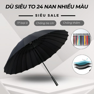 Ô Che Mưa Siêu To 24 Nan KAW, Ô Chống Thấm, Đường Kính 115cm, Không Rỉ, Chống Tia UV