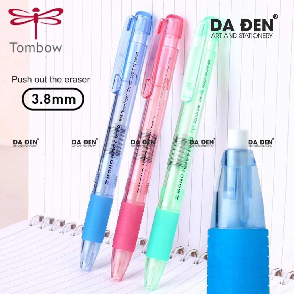 [DA ĐEN - QUẬN 3] Bút Gôm Bấm Tombow Mono Nét 3.8mm