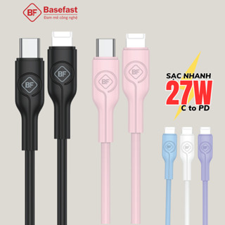 Dây sạc nhanh 20W Basefast Cáp 27W cao su non chống quá tải nhiệt cho Phone xsm 11 12 13 14 pro max