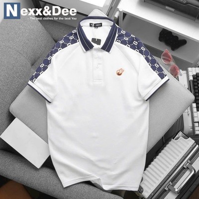 Áo thun POLO nam chấm bi phối hoạ tiết có cổ bẻ trẻ trung lịch lãm big size 3XL Nexx&Dee CB21