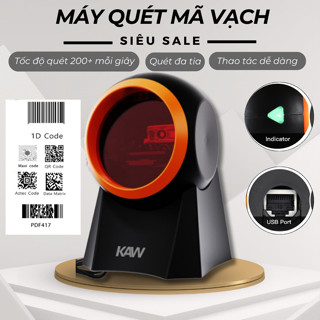 Máy Quét Mã Vạch Đa Tia Để Bàn KAW- Công Nghệ Mới CMOS, Dễ Dàng Sử Dụng, Tốc Độ Cực Nhanh
