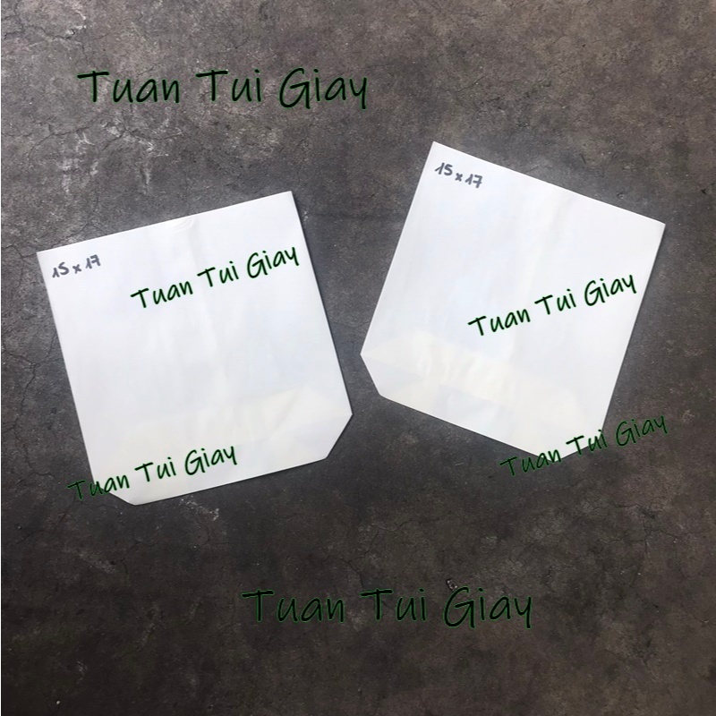 túi giấy trắng 15x17 - SL 100 cái