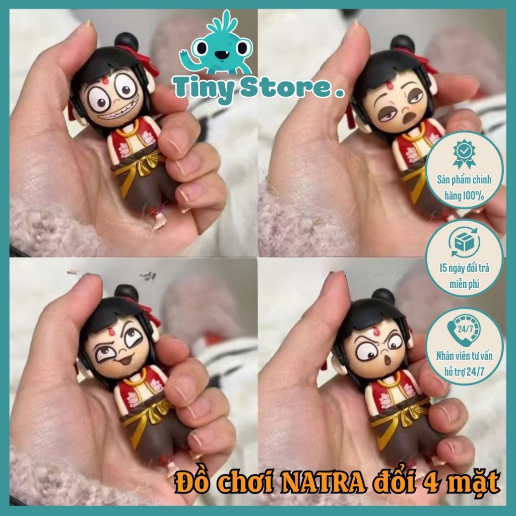 Đồ Chơi Natra Đổi 4 Khuôn Mặt Cute, Móc Khoá Mô Hình Natra