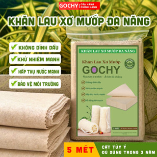 [Mua 5M tặng 1M ]  Khăn Lau Xơ Mướp Đa Năng GOCHY. Siêu thấm hút, tách dầu, làm sạch nhà bếp, bàn, tất cả bề mặt
