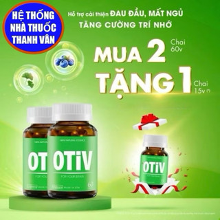 Combo 2lo OTIV 60v tích điểm tặng 1lo 15 Viên cải Thiện Đau Đầu, Mất Ngủ, Hoạt Huyết Não