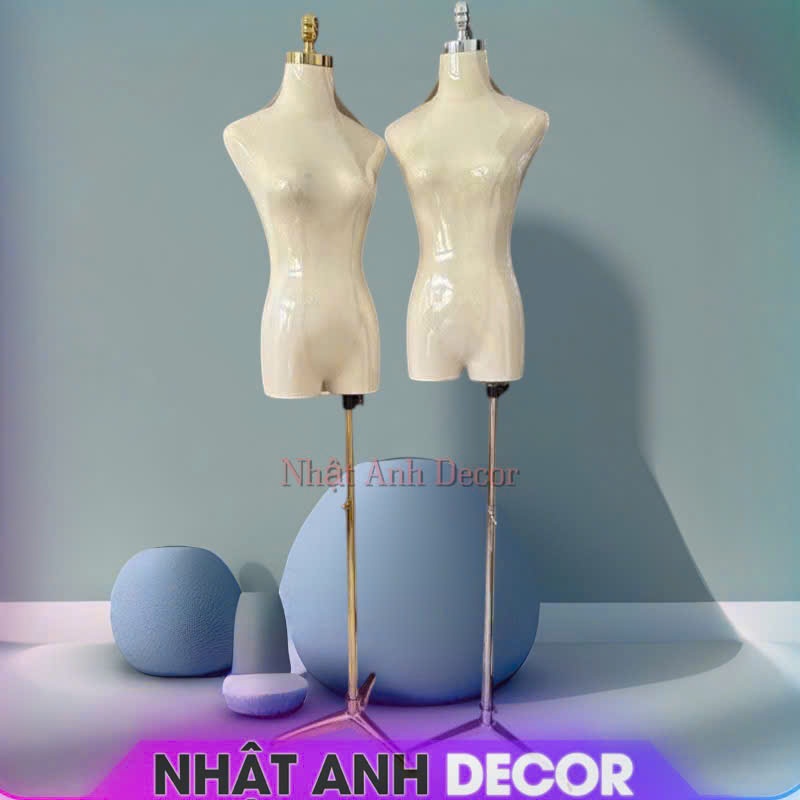 Manocanh nữ, manocanh nữ nửa người không tay bằng nhựa cao cấp bọc vải, canh nam nữ nửa người không 