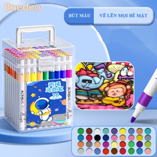  Bút màu cho bé BOODOO acrylic marker vẽ lên mọi bề mặt chống nước có thể đè lên nhau cao cấp 