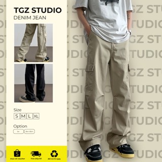 Quần Túi Hộp Ống Rộng Nam Nữ Kaki cotton ,Quần Form Phủ Giày Quần Jogger Bigsize Be Đen J11