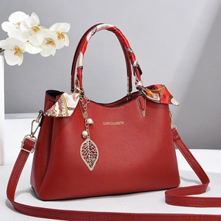 Túi xách nữ trung niên,túi xách tặng mẹ,tặng dì, đeo chéo,đeo vai , sang trọng,quý phái có khăn lụa_Tui Xinh_Store589