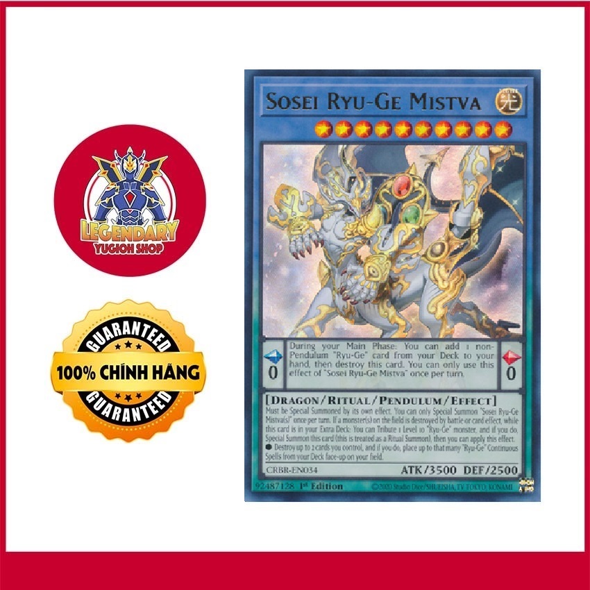 [Thẻ Bài Yugioh Chính Hãng] Sosei Ryu-Ge Mistva