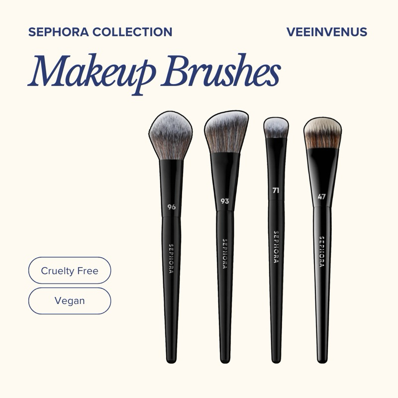 veeinvenus | Cọ trang điểm SEPHORA PRO Makeup Brushes 47, 71, 96, 93
