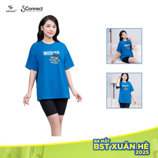 Bộ đùi nữ mặc nhà SAVANI vải cotton USA cao cấp thiết kế thanh lịch trang nhã, trẻ trung WBK246S4