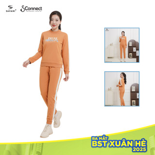 Set Bộ Nỉ Nữ SAVANI Hàng Thiết Kế Chính Hãng Trẻ Trung Năng Động, Set Nỉ Nữ Mặc Ở Nhà WBK001W3