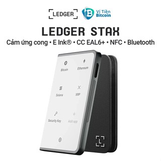 Ví lạnh Ledger Stax chính hãng & Vỏ bảo vệ nam châm - Màn hình cong cảm ứng E-Ink®