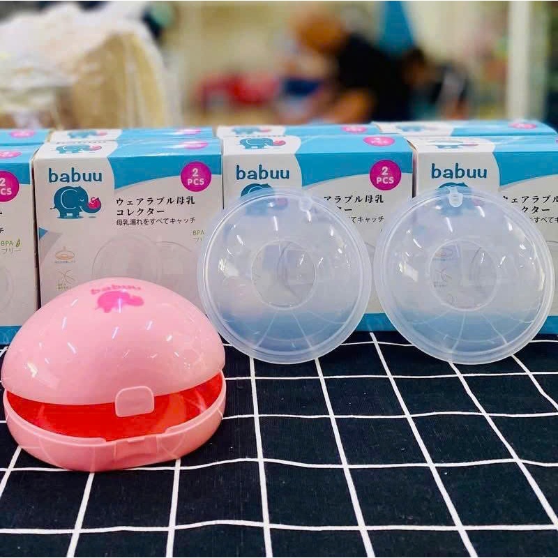 Hộp 2 phễu hứng sữa Babuu tiện lợi cho mẹ