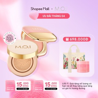 Bộ đôi trang điểm MOI phấn nước kiềm dầu che khuyết điểm Premium Baby Cushion và Phấn má hồng tự nhiên (màu tùy chọn)