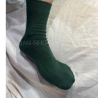 TẤT MÀU XANH RÊU DÀY DẶN, BÍT TẤT CHÂN CO GIÃN TỐT, VỚ SIÊU BỀN HÀNG ĐẸP (HÌNH ẢNH SHOP TỰ CHỤP)