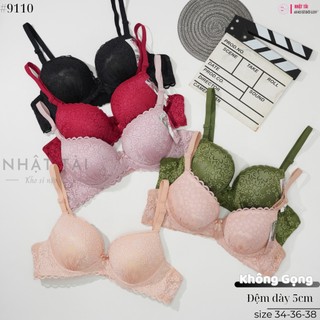   size 34-38  Áo nâng ngực ren không gọng đệm dày 4cm 