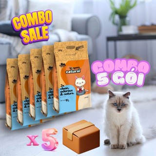 (Combo 5 gói) Cát Vệ Sinh Cho Mèo Catural MrKim Hương Phấn – Siêu Vón Cục, Khử Mùi Tốt