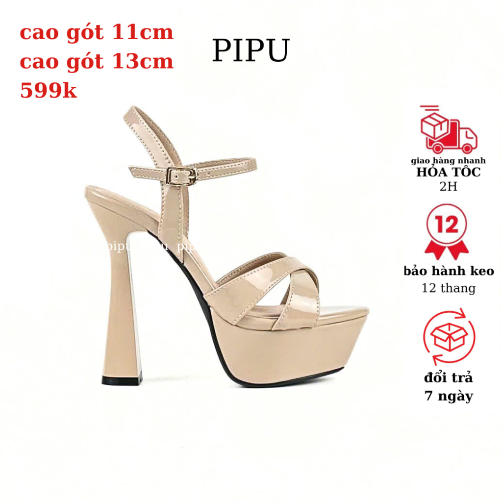 giày cao gót 11cm & 13cm ,sandal cao gót nữ thời trang catwalk pipu 60