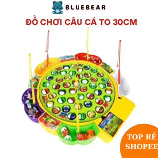  Bộ đồ chơi câu cá cho bé trò chơi câu cá CỠ TO 35cm xoay 360 độ có nhạc đèn vui nhộn cho bé gấu xanh 