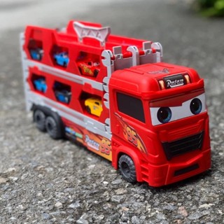 Xe Tải Vận Chuyển Ô Tô McQueen Kèm 6 Xe Mini Hợp Kim Cho Bé