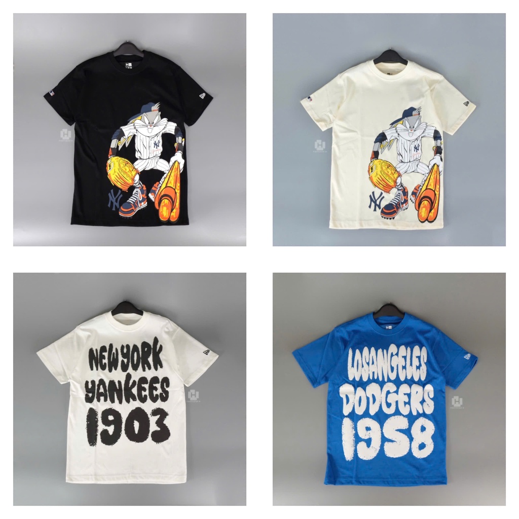 [ CHÍNH HÃNG ] Áo thun MLB New Era unisex Dodgers/ Yankees/Bugs Bunny