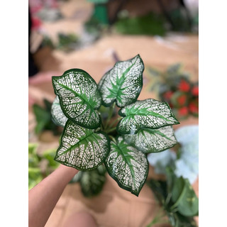 cụm lá - hoa lụa - hoa giả