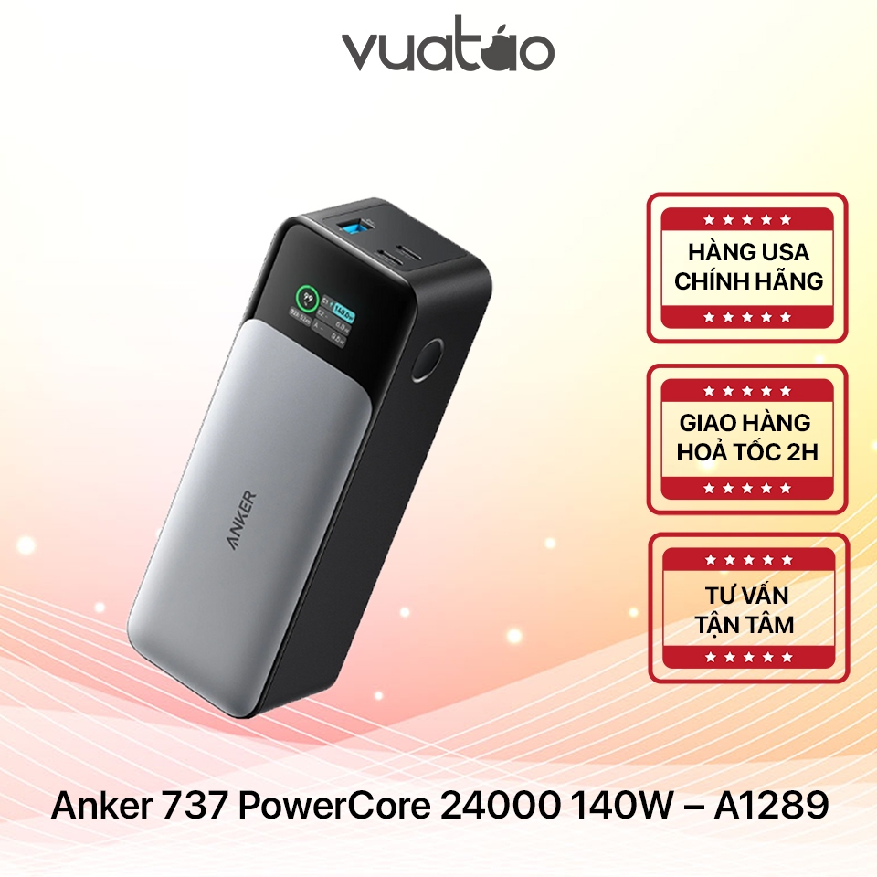 [HÀNG USA] Pin Dự Phòng Anker 737 PowerCore 24000 140W – A1289
