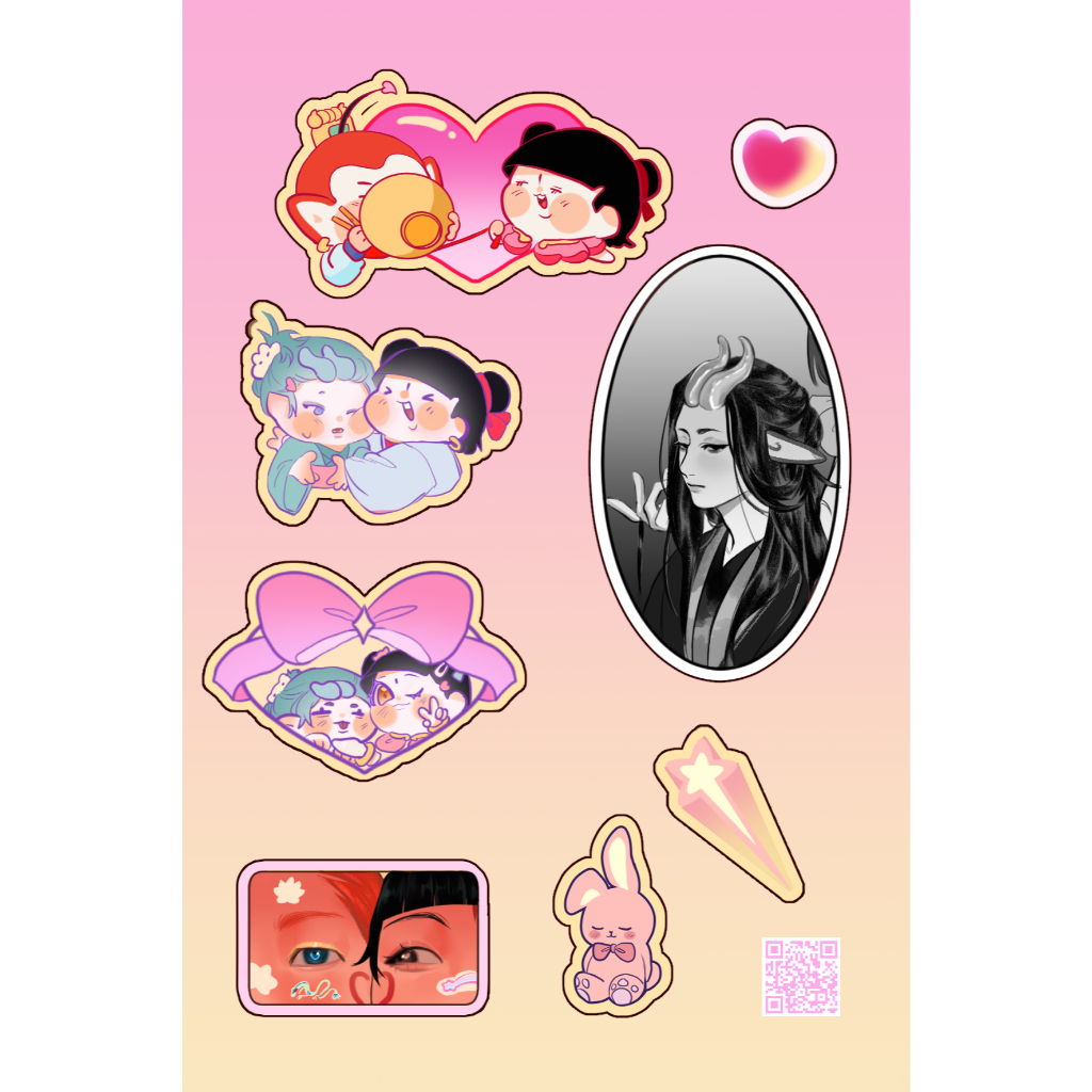sticker a6 ngẫu bính thượng mỹ/ na tra/ ngao bính