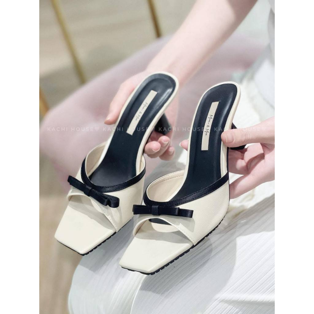 Dép viền nơ gót nhọn - Kachi House