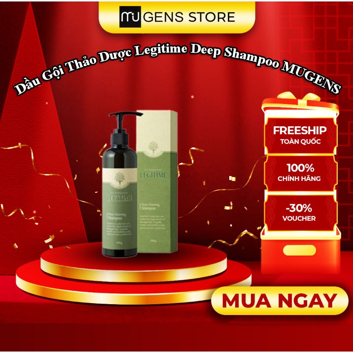 Dầu Gội Thảo Dược Legitime Deep Shampoo MUGENS hàn quốc giảm rụng tóc,Kích mọc tóc, dành cho tóc dầu