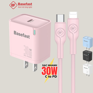 Bộ sạc nhanh 30W Basefast Củ sạc chống quá tải nhiệt dùng cho dòng Phone 11 12 13 14 15 16 pro max