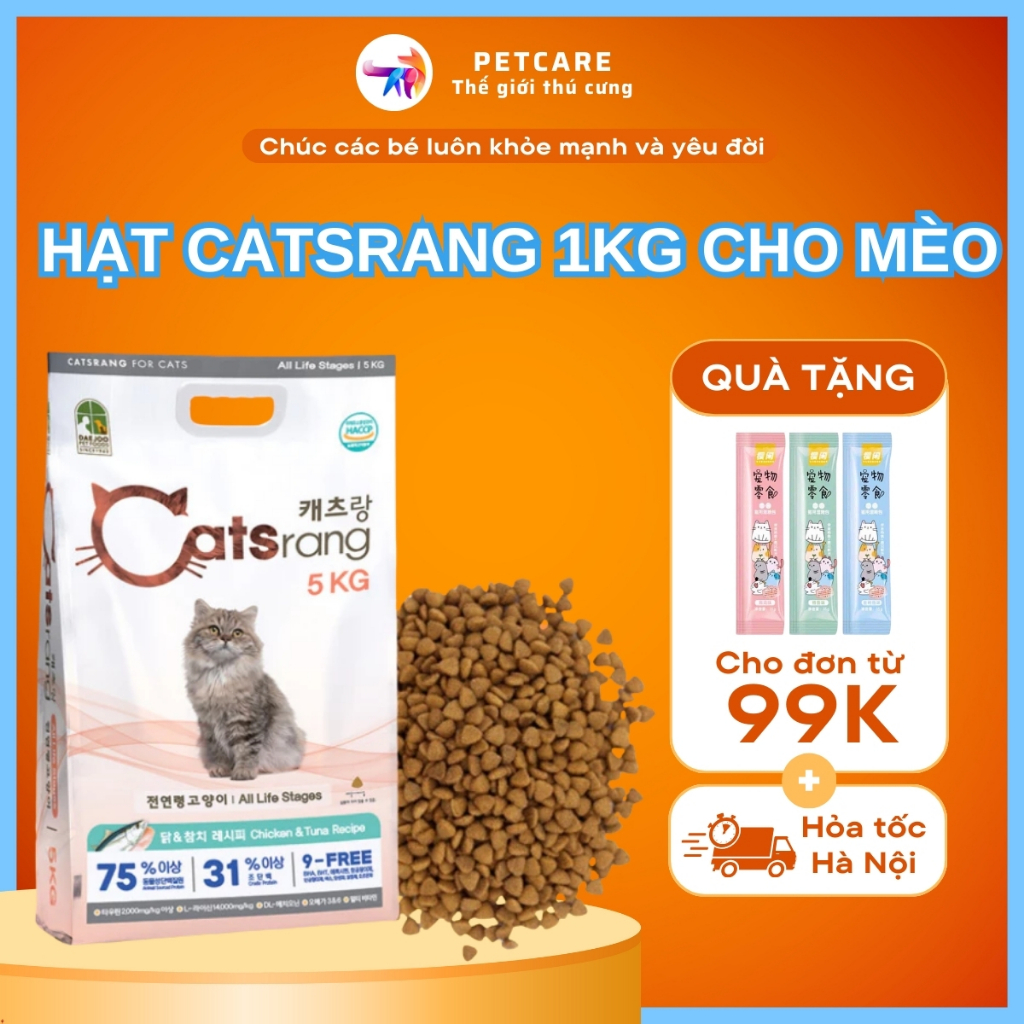 Hạt cho mèo mọi lứa tuổi Catsrang thức ăn cho mèo PetCare