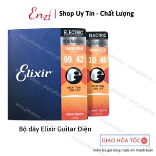Dây đàn Guitar Điện Elixir Nickel Plated Nanoweb 12002 cỡ 9 và 12052 cỡ 10 chất lượng Enzi