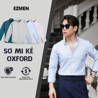 Sơ Mi Nam EZMEN Dài Tay Kẻ Sọc, Sơ Mi Oxford Dáng Regular Trẻ Trung Dễ Mix Đồ