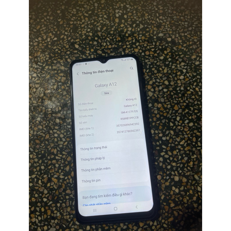 CHINH HANG Điện thoại Samsung Galaxy A12 (4GB/128GB) - Hàng chính hãng