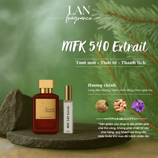 Nước Hoa Unisex Baccarat Rouge 540  PL PERFUME Sang Trọng Cuốn Hút 10ml