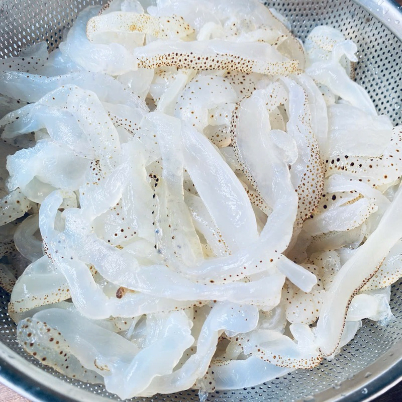 Sứa thân ăn liền , giòn , làm gỏi , bịch 500g không tính nước