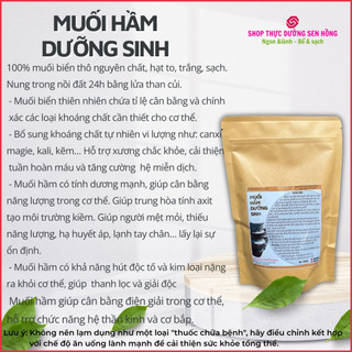 Muối hầm (500gr) Muối biển thiên nhiên sạch, giàu khoáng chất - Thực dưỡng Sen Hồng