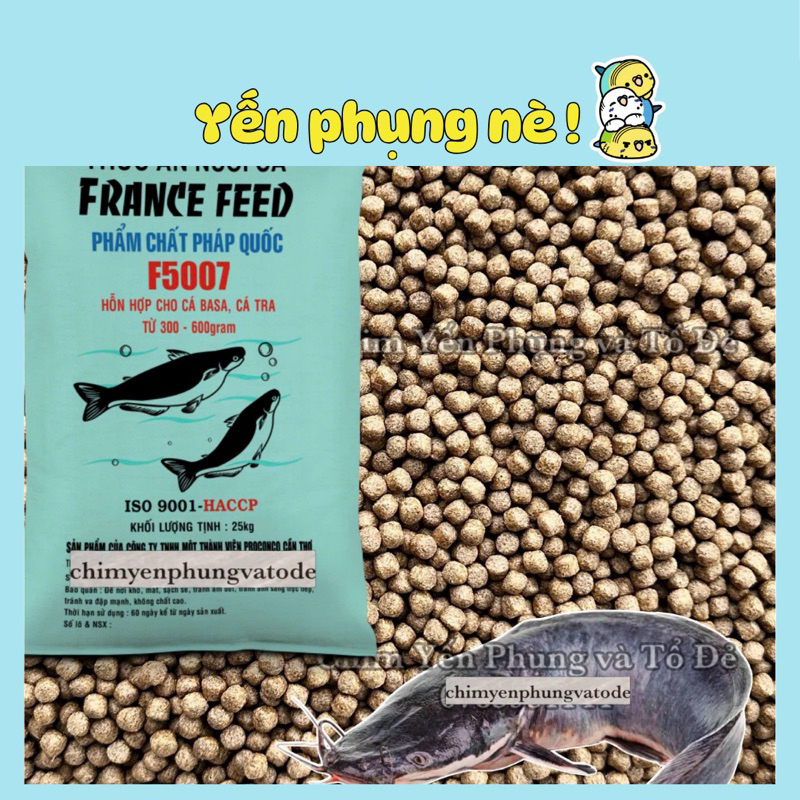 THỨC ĂN CÁ DA TRƠN CON CÒ F5007 – 1KG | CÁM VIÊN NUÔI & CÂU CÁ TRA