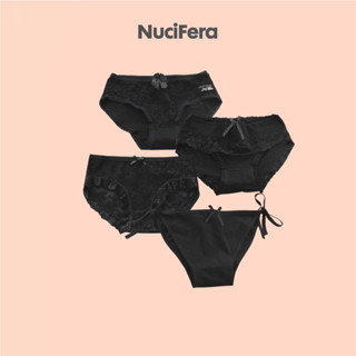 Set 4 quần lót sexy quần lót ren đen NuciFera_SET19