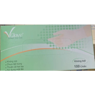Hộp 100 Găng Tay Không Bột Y Tế Trắng Vglove, Găng Tay Cao Su Không Bột Dùng Trong Spa Thẩm Mỹ, Phun Xăm.
