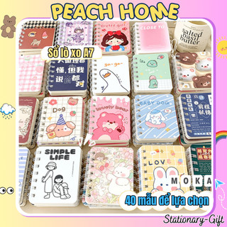  {40 Mẫu} SỔ TAY LÒ XO A7 160 Trang Kẻ Ngang Capybara Hot Trend 2026   Tập Vở Mini Viết Ghi Chú Note Peach Home 1k Rẻ 