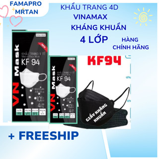 combo 10 TÚI 100 chiếc KF94 VINAMAX KHẨU TRANG KHÁNG KHUẨN 4 LỚP SIÊU RẺ