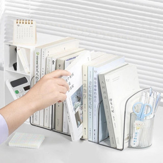 Kệ đựng sách, tài liệu 3 ngăn, 4 ngăn bằng nhựa Acrylic dày dặn, chắc chắn đơn giản đẹp mắt [3444]