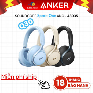 Tai nghe Bluetooth chụp tai soundcore Space One (by Anker) | Âm thanh Hi-res | Giảm ồn 98% | Nghe 55 giờ  - Chính hãng