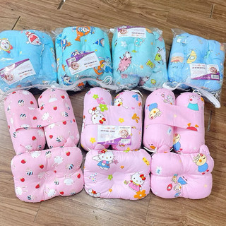 Bộ chặn kèm gối bông cho bé chất lụa cotton