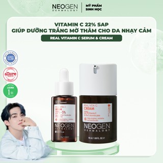 Bộ Sản Phẩm Serum & Kem Dưỡng Vitamin C 22% Mờ Thâm Dưỡng Trắng Da Neogen Dermalogy Real Vita C